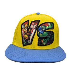 Marvel Comics Wolverine vs Hulk VS New Era 59FIFTY Fitted Hat Yellow Blue‎ 7 1/2